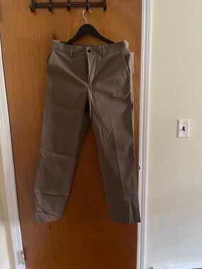 Zara Men's Straight-Leg Dress Pants - Brown